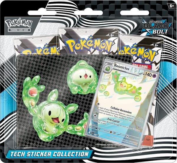 (ING) Blister Triplo Tech Sticker Escarlate e Violeta 10.5 - Raio Preto - Reuniclus