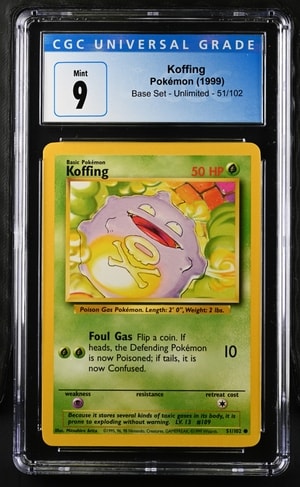 CGC 9 Koffing ( Base Set 1999 51/102 Inglês )
