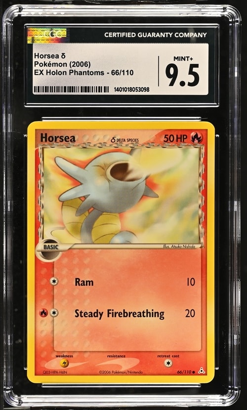 CGC 9.5 Horsea ( EX Holon Phantoms 2006 66/110 Inglês )