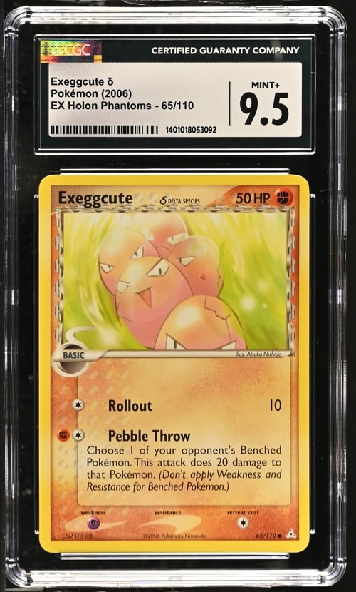 CGC 9.5 Exeggcute Delta Species ( EX Holon Phantoms 2006 65/110 Inglês )