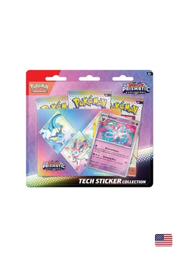 (ING) Blister Triplo Tech Sticker Escarlate e Violeta 8.5 - Evoluções Prismáticas - Sylveon