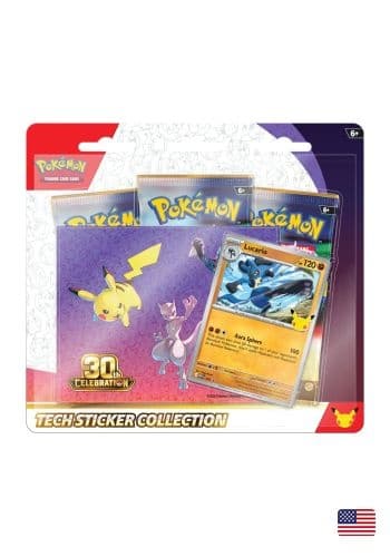 (ING) Blister Triplo Tech Sticker - Celebração de 30 Anos - Lucario