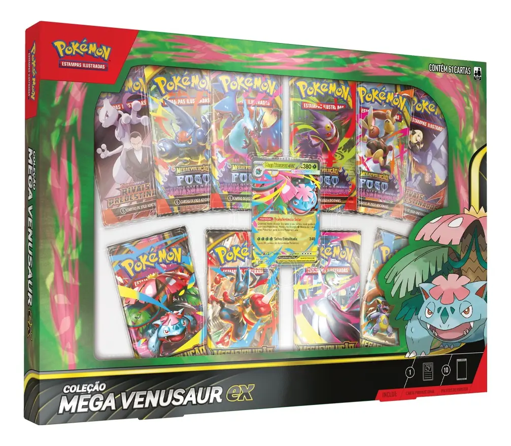 (PT-BR) Box Pokémon Mega Venusaur Ex
